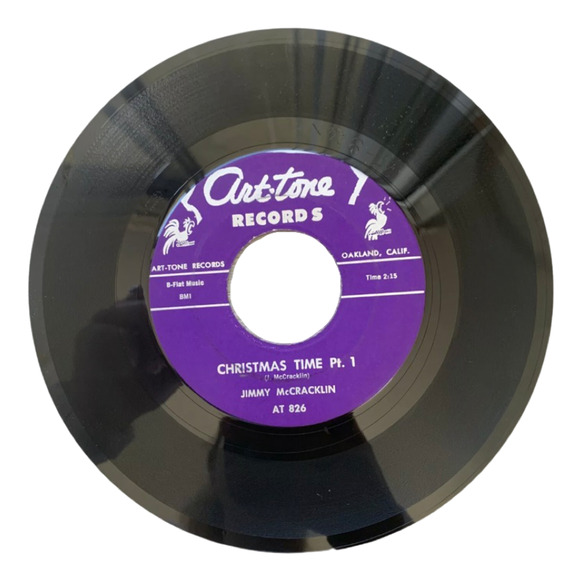 Vinyl Other - Jimmy McCracklin Christmas Time Part 1 & 2 R&B 7" 45 Vinyl Art-Tone Records 1961